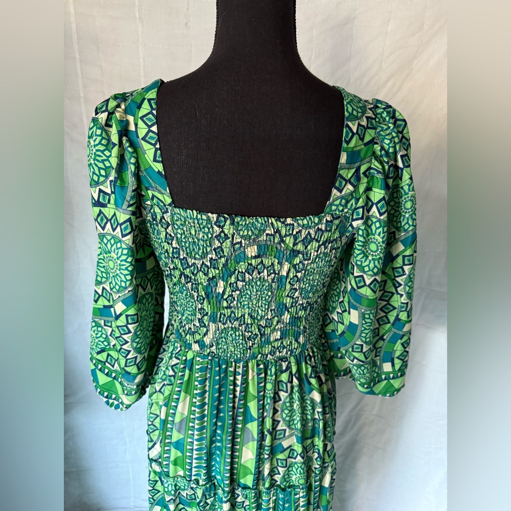 Me 2. Amazing geometric pattern. Maxi dress. Size M - Picture 5 of 7